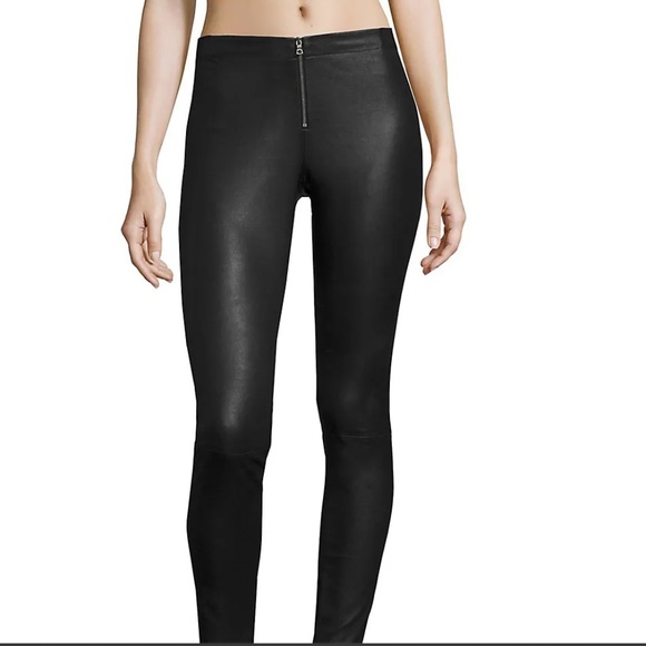 Alice and Olivia Black Leather Leggings
